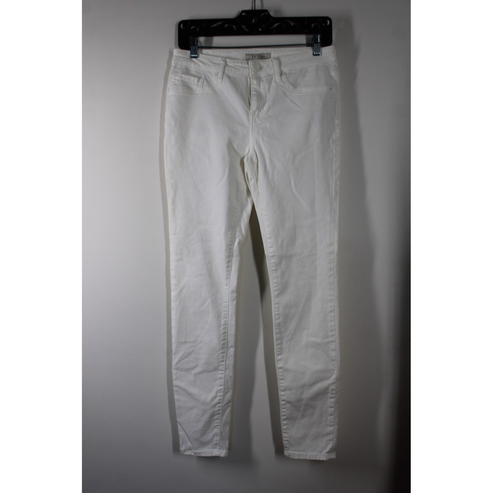Joie 28 White Mid-Rise Skinny Jeans Cotton Lyocell Stretch Pants